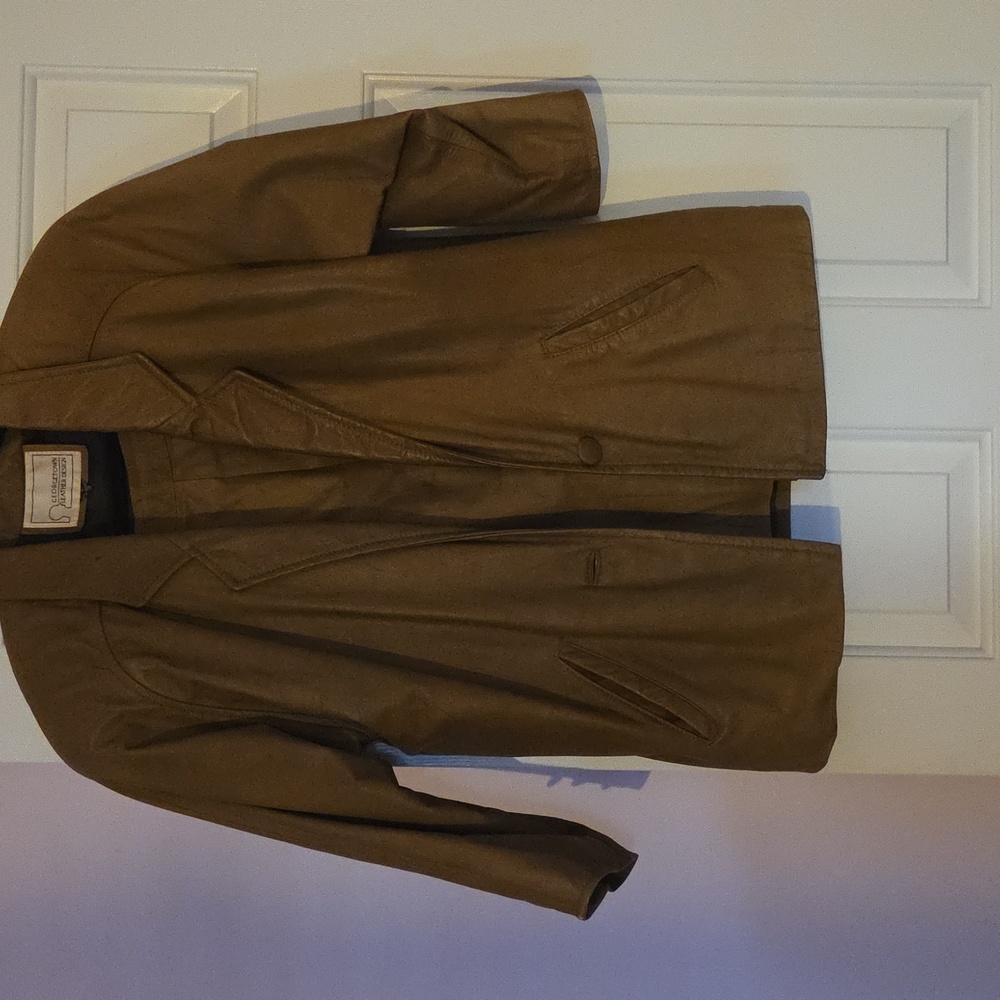 Georgetown Vintage 1990s 2 Pc Leather Suit excellent condition 🩵